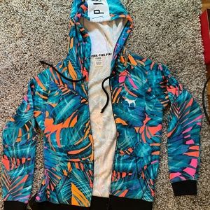 VICTORIA SECRET PINK Bright Zip-Up Hoodie - SZ XS